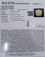 Load image into Gallery viewer, 8.45/CT Natural Yellow Sapphire with Govt Lab Certificate-(1221)
