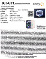 Load image into Gallery viewer, 5.19 Ratti Pitambari blue sapphire with Govt Lab Certificate-(16650)
