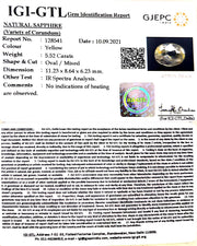 5.52/CT Natural Ceylonese Pukhraj with Govt Lab Certificate-YELSA9V