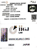 Load image into Gallery viewer, 4.08/CT Natural Yellow Sapphire With Govt Lab Certificate-12927D53208