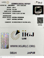 Load image into Gallery viewer, 4.89/CT Natural Yellow Sapphire With Govt Lab Certificate-12927D53211