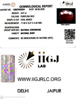 Load image into Gallery viewer, 4.91/CT Natural Ruby Stone with Govt. Lab Certificate-12927D53231