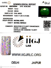 7.56/CT Natural Panna Stone with Govt. Lab Certificate-12927D53244