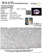 Load image into Gallery viewer, 1.29/CT Natural Pink Sapphire with Govt Lab Certificate-8991
