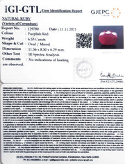 7.24 Ratti Natural New Burma Ruby with Govt. Lab Certificate (5661)
