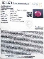 Load image into Gallery viewer, 6.54 Ratti Natural New Burma Ruby with Govt. Lab Certificate-(3441)
