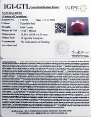9.39 Ratti Natural Neo Burma Ruby with Govt. Lab Certificate-(3441)