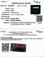 Load image into Gallery viewer, 4.66/CT Natural Certified Emerald Gemstone -1299D2224