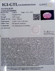 4.53 Ratti Natural New Burma Ruby with Govt. Lab Certificate (5661)