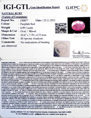 4.53 Ratti Natural New Burma Ruby with Govt. Lab Certificate-(3441)