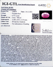 7.50 Ratti Natural new burma Ruby with Govt. Lab Certificate-(2331)