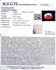 6.27 Ratti Natural new burma Ruby with Govt. Lab Certificate-(2331)