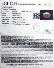 6.48 Ratti Natural New Burma Ruby with Govt. Lab Certificate-(3441)