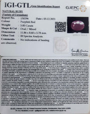 6.49 Ratti Natural New Burma Ruby with Govt. Lab Certificate-(3441)