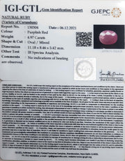 5.51 Ratti Natural new burma Ruby with Govt. Lab Certificate-(2331)
