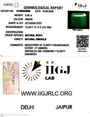 8.46/CT Natural Panna Stone with Govt. Lab Certificate-13108D53929