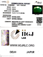 Load image into Gallery viewer, 6.57/CT Natural Panna Stone with Govt. Lab Certificate-13108D53937