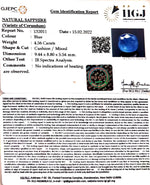 Load image into Gallery viewer, 5.06 Ratti Natural blue sapphire with Govt. Lab Certificate (6771)

