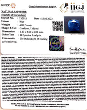 4.49 Ratti Natural blue sapphire with Govt. Lab Certificate (6771)