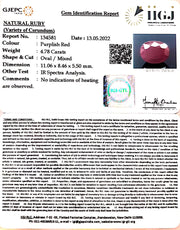 4.78/CT Natural Mozambique Ruby with Govt. Lab Certificate-(12210)