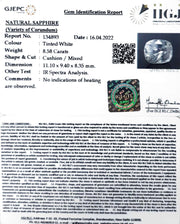 8.58/CT Natural White Sapphire with Govt Lab Certificate-134893