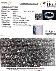 4.98/CT Natural Blue Sapphire with Govt Lab Certificate-BLUSA9U