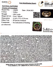 4.84/CT Natural Ceylonese Pukhraj with Govt Lab Certificate-YELSA9V