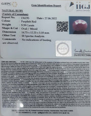 10.42 /CT Natural Neo Burma Ruby with Govt. Lab Certificate-5661