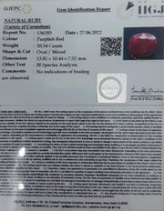 10.34/CT Natural Indian Ruby with Govt. Lab Certificate-2331