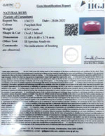 Load image into Gallery viewer, 4.54/CT Natural Ruby Stone with Govt. Lab Certificate-136223