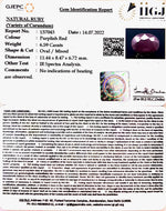 Load image into Gallery viewer, 6.59/CT Natural Indian Ruby with Govt. Lab Certificate-2331
