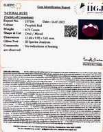 Load image into Gallery viewer, 6.74/CT Natural Mozambique Ruby with Govt. Lab Certificate-(12210)
