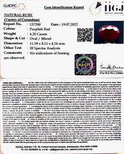 4.20/CT Natural Neo Burma Ruby with Govt. Lab Certificate-5661