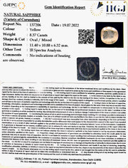 8.37/CT Natural Ceylonese Pukhraj with Govt Lab Certificate-16650