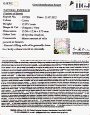 12.97/CT Natural Panna Stone with Govt. Lab Certified-6771