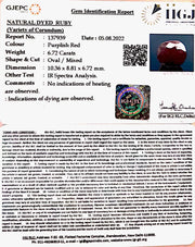 7.45 Ratti Natural new burma Ruby with Govt. Lab Certificate-(2331)