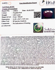 6.48 Ratti Natural new burma Ruby with Govt. Lab Certificate-(2331)