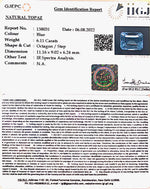 Load image into Gallery viewer, 6.11/CT Natural Certified Blue Topaz Gemstone -138031