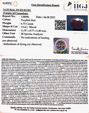 7.49 Ratti Natural new burma Ruby with Govt. Lab Certificate-(2331)