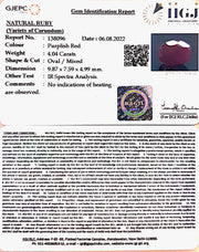 4.04/CT Natural Neo Burma Ruby with Govt. Lab Certificate-5661