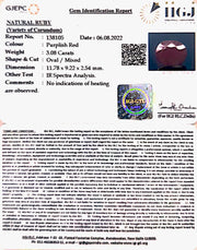 3.08/CT Natural Neo Burma Ruby with Govt. Lab Certificate-5661