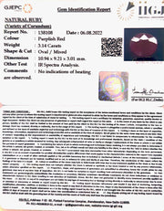 3.17/CT Natural Mozambique Ruby with Govt. Lab Certificate-7881