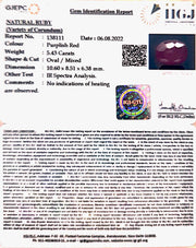 5.43/CT Natural Mozambique Ruby with Govt. Lab Certificate-(12210)