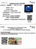 Load image into Gallery viewer, 4.62/CT Natural Blue Sapphire with Govt Lab Certificate-BLUSA9U
