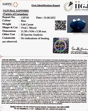 5.66/CT Natural Blue Sapphire with Govt Lab Certificate-(2331)