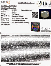 7.67/CT Natural Ceylonese Pukhraj with Govt Lab Certificate-6771