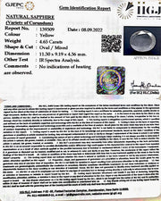 4.65/CT Natural Ceylonese Pukhraj with Govt Lab Certificate-YELSA9T
