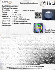 6.34/CT Natural Ceylonese Neelam with Govt Lab Certified (6771)