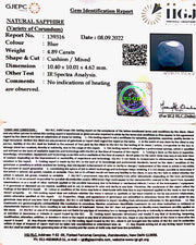 4.89/CT Natural Ceylonese Neelam with Govt Lab Certified (4551)