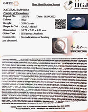 3.95/CT Natural Ceylonese Neelam with Govt Lab Certified (6771)